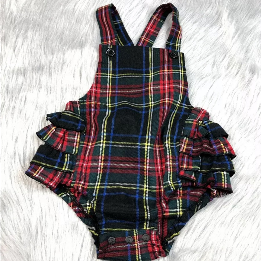 Harajuku Mini Plaid Ruffle Romper 18m Baby Girls
